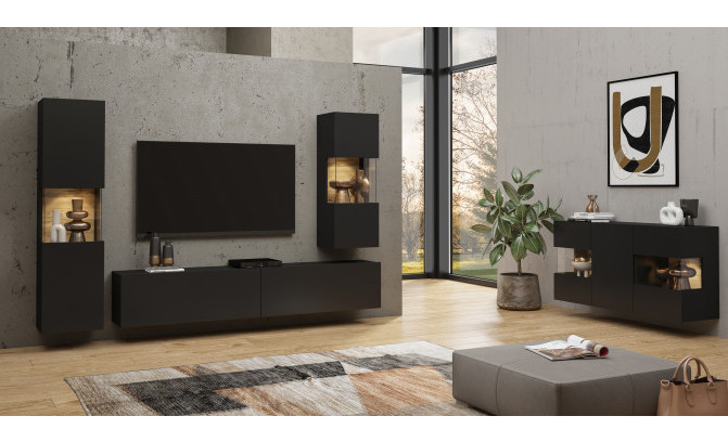 Секция AVA 24WNLM09 Czarny/Dąb Wotan